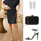 💃LAST DAY SALE 50% OFF!!✨Sparkly One-Shoulder Ruched Dress