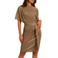 💃LAST DAY SALE 50% OFF!!✨Sparkly One-Shoulder Ruched Dress