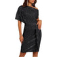 💃LAST DAY SALE 50% OFF!!✨Sparkly One-Shoulder Ruched Dress