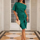 💃LAST DAY SALE 50% OFF!!✨Sparkly One-Shoulder Ruched Dress