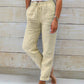 🌸LAST DAY SPECIAL PRICE: ￡10.99!!🌸Women's  Elastic Waist Cotton Linen Casual Pants