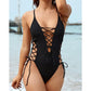 🌊Summer Cool Deal: £14.99!!🌊Women's Sexy V-Neck One Piece Swimsuit
