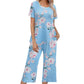 🔥Last Day Special Price £12.99!!🎁-🌸Women's Printed Top & Pants Sleepwear Set