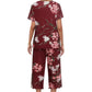🔥Last Day Special Price £12.99!!🎁-🌸Women's Printed Top & Pants Sleepwear Set