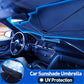 🚗❄️Summer Hot Sale - ONLY ￡14.99!!❄️Foldable Anti-UV Windshield Sunshade, Multipurpose Car Front Window Heat Protective Umbrella for Sedan SUVs, Automotive Exterior Accessories for Men & Women, Car Stuff, Vehicle❄️