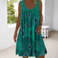 ⏳Time-Limited Special Price: ￡11.99!!⏰Women Summer O-Neck Sleeveless Print Dress