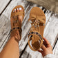 👡Summer Hot Sale - ONLY ￡11.99!! 💥 Women's Round-Toe Flat Breathable Sandals – Soft, Cushioned & Perfect for Summer Days & Holidays 🌸✨