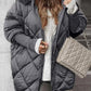 🎄Christmas Sale-Up to 50% OFF ❄️Women’s Winter Fashionable Mid-length Parka Coat with Knit Sleeves Patchwork