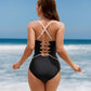 🥇2026 NEW TYPE 50% OFF🏖️Women's Color Block Shapewear One Piece Swimsuit👙