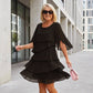 ⏰ Now only 50% off!🎁Women's Elegant Layered Ruffle Sleeve Dress – Effortless Style for Every Occasion💃