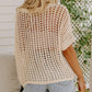 🎁2026 New Hot Sale✨️Casual 3/4 Sleeve Mesh Knit Top