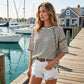 👕HOT SALE 49% OFF✨Women's Striped Relaxed Fit T-Shirt