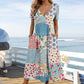 🌊SUMMER HOT SALE £15.99!!👙Women's V-neck dresses with short sleeves in patterned designs
