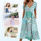 🌊SUMMER HOT SALE £15.99!!👙Women's V-neck dresses with short sleeves in patterned designs
