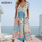 🌊SUMMER HOT SALE £15.99!!👙Women's V-neck dresses with short sleeves in patterned designs
