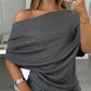 👕Summer Hot Sale - Up to 70% OFF⚡50K+ SOLD!🎁Women's Asymmetrical Off-Shoulder Batwing Sleeve Top👚
