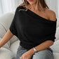 👕Summer Hot Sale - Up to 70% OFF⚡50K+ SOLD!🎁Women's Asymmetrical Off-Shoulder Batwing Sleeve Top👚