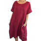 💃LAST DAY SALE 60% OFF⚡50K+ SOLD💕Women's Casual Cotton Linen Dress with Pockets