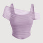 🌷 LIMITED TIME 50% OFF! 🌷Women's Asymmetrical Ruched Mesh Top