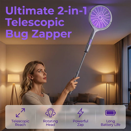 🦟Summer Hot Sale - Up to 70% OFF⚡50K+ SOLD!💡Extendable Electric Fly Swatter