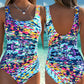 🏖️Summer Hot Sale - ONLY ￡12.99!!⚡50K+ SOLD!🩱🌊Fashion Printed One-Piece Swimsuit | Soft Stretch Fabric & Ruching Detail for an Instant Slimming Look