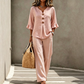 💗LAST DAY SALE 60% OFF⚡50K+ SOLD💕Women's Ruffled-Sleeve Top & Wide-Leg Pants Set🌸