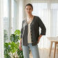 🏆Limited Time Special Price ￡13.99!!✨👚Women's V-Neck Lace Trim Button-Down Blouse– Elegant Everyday Top✨