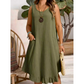 👗Last Day Promotion 50% OFF👗Women Casual Sleeveless Ruffle Dress – Breezy Casual Midi Dress ✨