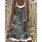 💗👗LAST DAY SALE 60% OFF⚡Women's Faux Two-Piece Denim Print Dress - Throw It On And Look Instantly Put Together✨