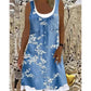 💗👗LAST DAY SALE 60% OFF⚡Women's Faux Two-Piece Denim Print Dress - Throw It On And Look Instantly Put Together✨