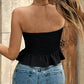 🏆2026 Summer Hot Sale : £10.99‼️🪁Women's Asymmetrical Hem Bandana Tube Top✨No Straps Irregular Hem Print Wrap Crop Tank For Street Holiday🏖️