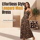 👗LAST DAY SALE ONLY ￡13.99!!🐆Women's Leopard Print Spaghetti Strap Maxi Dress