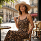 👗LAST DAY SALE ONLY ￡13.99!!🐆Women's Leopard Print Spaghetti Strap Maxi Dress