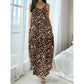 👗LAST DAY SALE ONLY ￡13.99!!🐆Women's Leopard Print Spaghetti Strap Maxi Dress
