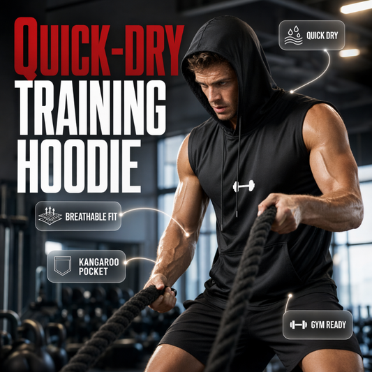 ❄️Summer cool-down deal: just £10.99!!⚡50K+ SOLD!❄️Men's Athletic Sleeveless Hoodie Vest – Maximum Mobility & Lightweight Breathable Fabric 🏋️