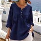 🏆Limited Time Special Price ￡12.99!!✨Women's Long Sleeve Pleated Henley Neck Blouse