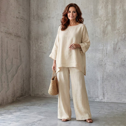 ⏳Time-Limited Special 70% Off⏰✨ Women’s Linen-Blend 2-Piece Set – Effortless Autumn Style & Everyday Comfort