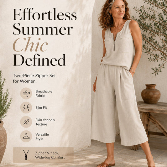 🎉LAST DAY SALE 70% OFF⚡50K+ SOLD💕Women's Half-Zip Sleeveless Tank Top & Shorts Set