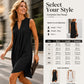 🍃✨ LIMITED TIME 50% OFF! 🌿Pleated V-Neck Dress – Lightweight fabric & effortless elegance