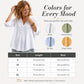 🏖️Summer Hot Sale - Up to 70% OFF⚡50K+ SOLD!🎁Women's Casual V-Neck Tie Pleated Top