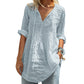 🏖️Summer Hot Sale - Up to 70% OFF⚡50K+ SOLD!🎁Women's Casual V-Neck Tie Pleated Top