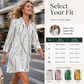 👔Summer Hot Sale - Up to 70% OFF⚡50K+ SOLD!🎁Women's Long Sleeve Printed Shirt Dress Casual Button Down Elegant Midi Dress