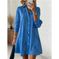 👔Summer Hot Sale - Up to 70% OFF⚡50K+ SOLD!🎁Women's Long Sleeve Printed Shirt Dress Casual Button Down Elegant Midi Dress