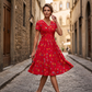 🌹2026 Summer New Arrival 50% OFF💥Women's V-Neck Floral Print Dress with Twist Waist