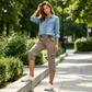👖50% OFF NOW ! ✨Women's High-Waist Cargo Capri Pants – Breathable Cotton with Utility Pockets, Adjustable Cuffs Casual Summer Trousers