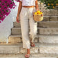 🔥Summer Hot Sale - ONLY ￡13.99!!👖Women's Relaxed Fit Linen Blend Pants – Classic Straight Leg Trousers