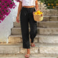 🔥Summer Hot Sale - ONLY ￡13.99!!👖Women's Relaxed Fit Linen Blend Pants – Classic Straight Leg Trousers