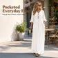 🌈2026 Summer Hot Sale 50% OFF!✨Women's V-Neck Ruffle Sleeve Maxi Dress