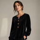 ✨Fresh Drop  70% OFF⚡50K+ SOLD 🛍️ Relaxed Velvet Blouse - Lightweight & Neat Finish for Everyday Elegance