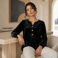 ✨Fresh Drop  70% OFF⚡50K+ SOLD 🛍️ Relaxed Velvet Blouse - Lightweight & Neat Finish for Everyday Elegance